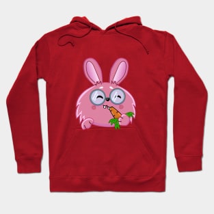 pink rabbit with glasses Hoodie